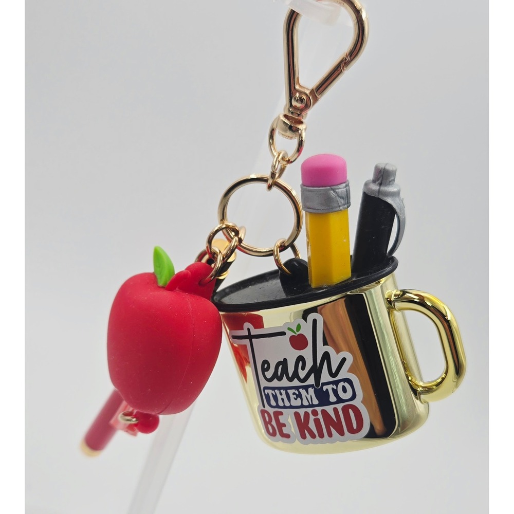 Bath & Body Works 'Teach Them To Be Kind' PocketBac Holder Apple Pen Keychain